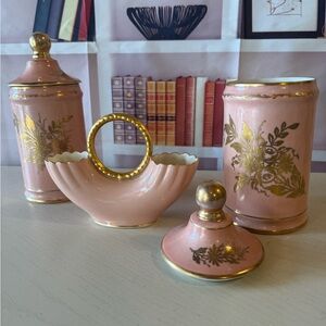 Lenox Antique Vanity Jars and Wedding vase